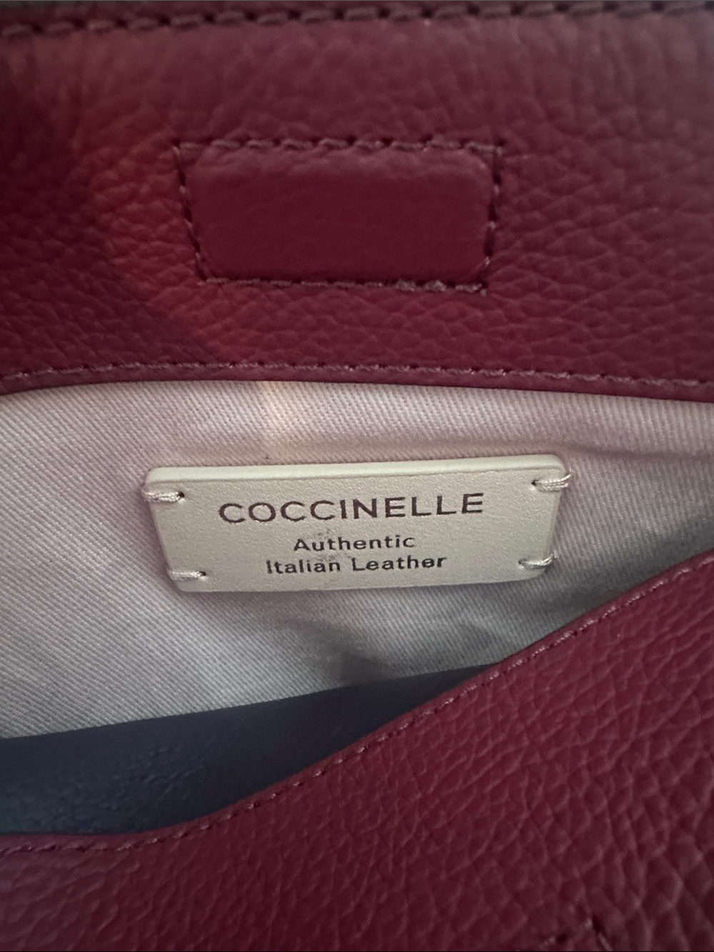 Coccinelle Burgundy Boheme Bag with Braided Handle - Picture 4 of 16
